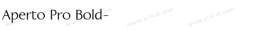 Aperto Pro Bold字体转换